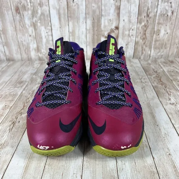 Nike Air Max LeBron X Low Raspberry Red Volt Purple‎ Mens Size 9.5 579765 601