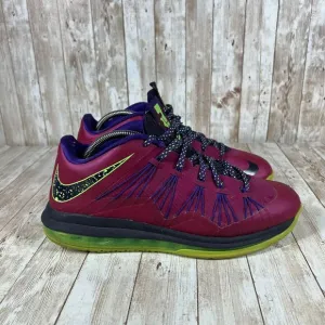 Nike Air Max LeBron X Low Raspberry Red Volt Purple‎ Mens Size 9.5 579765 601