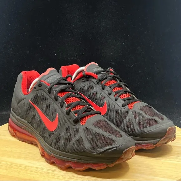 Nike Air Max  Mens Running Shoes Black Sport Red 429889-060 Size 10