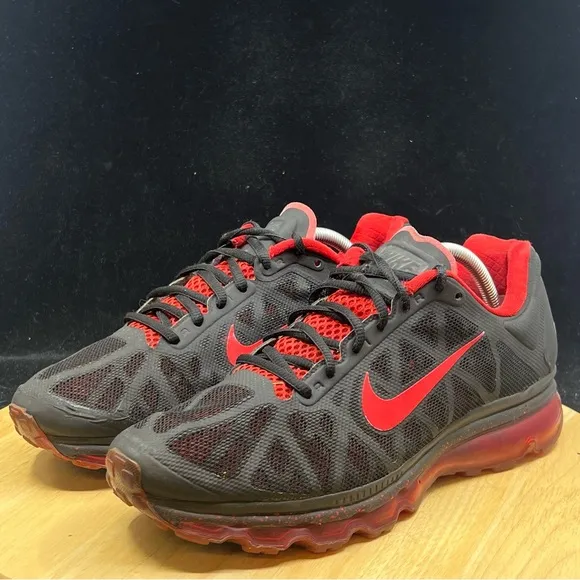 Nike Air Max  Mens Running Shoes Black Sport Red 429889-060 Size 10