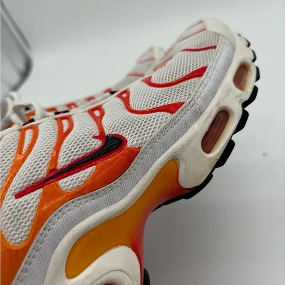 Nike Air Max‎ Plus Tn Sunburn White University Gold Red Mens Running Shoes Sz 9