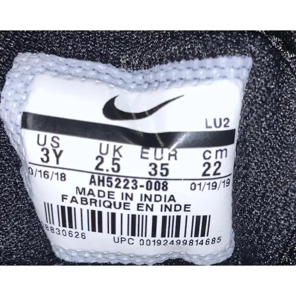 Nike Air Max Youth boys Black Shoes AH5223-008