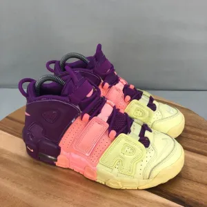 Nike Air More Uptempo Basketball Shoes Youth 5.5Y Purple Pink Yellow Performance