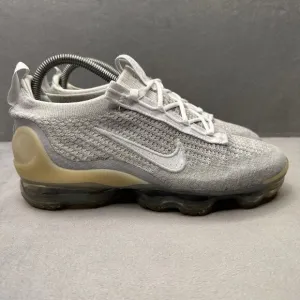 Nike Air VaporMax 2021 Flyknit Womens Size 8 White Pure Platinum Running Sneaker