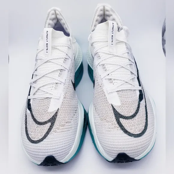 Nike Air Zoom AlphaFly Next% 2 White Clear Jade Running Shoes