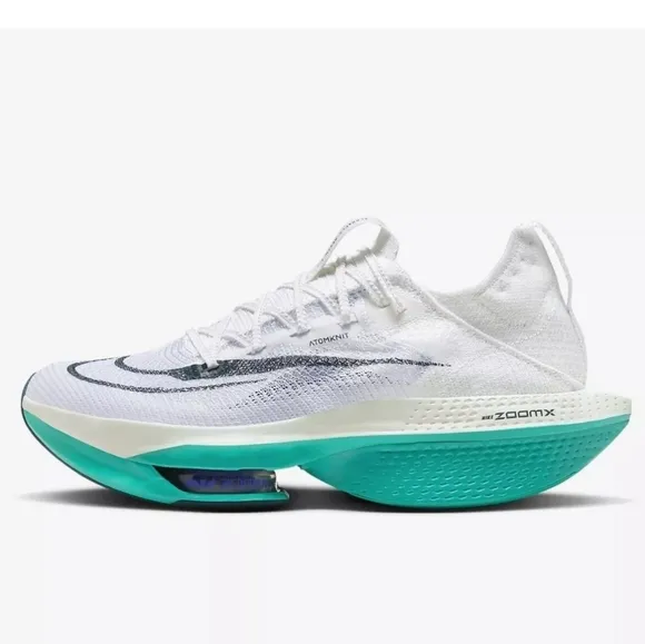 Nike Air Zoom AlphaFly Next% 2 White Clear Jade Running Shoes