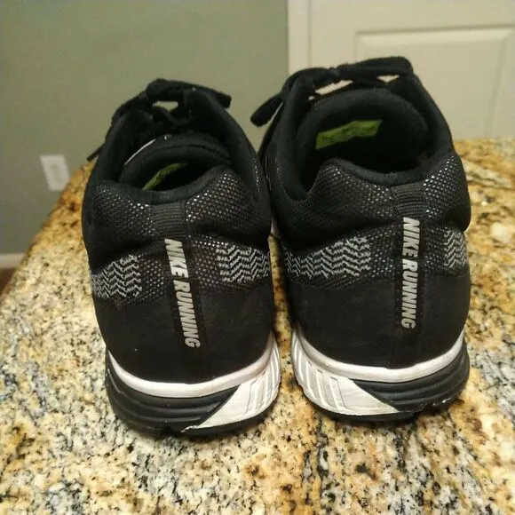 Nike Air Zoom Fly 2 (707606-001) Athletic Running Shoes Men's Sz 13 Black White