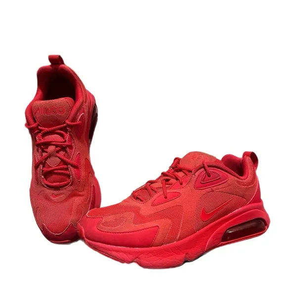 NIKE AIRMAX 200 Men’s Sneakers University Red Running Shoes Size 8