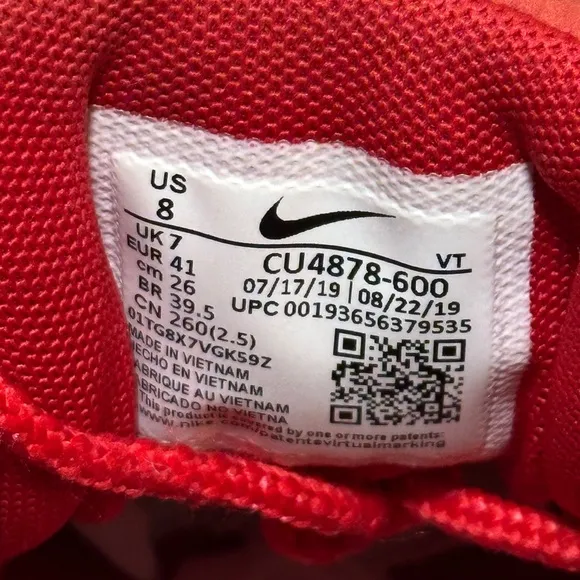NIKE AIRMAX 200 Men’s Sneakers University Red Running Shoes Size 8