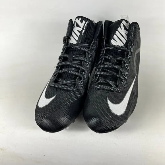 Nike Alpha Pro 2 3/4 TD Shoes Men's 13 Black Low Top Athletic Football Cleats