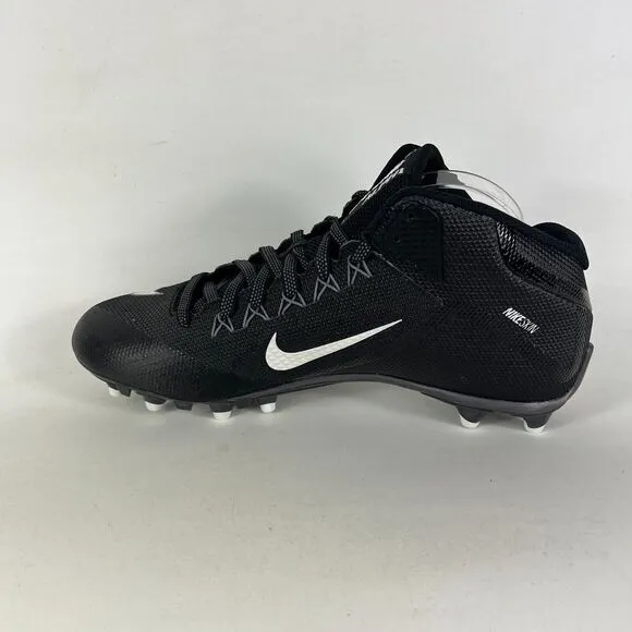 Nike Alpha Pro 2 3/4 TD Shoes Men's 13 Black Low Top Athletic Football Cleats