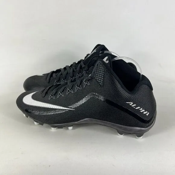 Nike Alpha Pro 2 3/4 TD Shoes Men's 13 Black Low Top Athletic Football Cleats