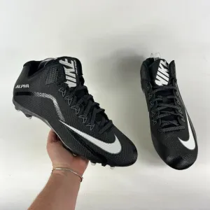 Nike Alpha Pro 2 3/4 TD Shoes Men's 13 Black Low Top Athletic Football Cleats