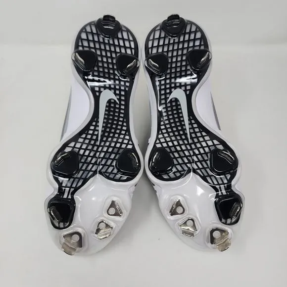 Nike Baseball Cleats Mens 8.5 Grey Force Air Zoom Trout 9 Pro Metal Logo Lace Up