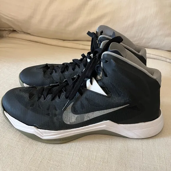 Nike Black and Gray High-Top Athletic Shoes
