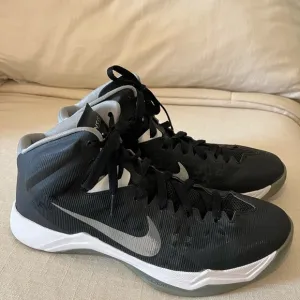 Nike Black and Gray High-Top Athletic Shoes