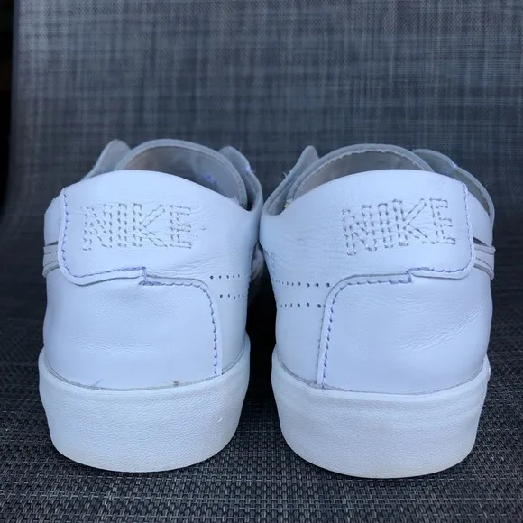 Nike Blazer Low Kickdown CJ1651-100Triple White Leather Sneakers Women’s 7.5