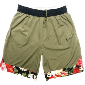 Nike Dri-Fit Men’s Green &amp; Floral DNA Loose Fit Athletic Basketball Shorts XL