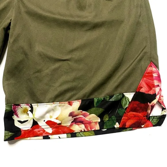 Nike Dri-Fit Men’s Green &amp; Floral DNA Loose Fit Athletic Basketball Shorts XL
