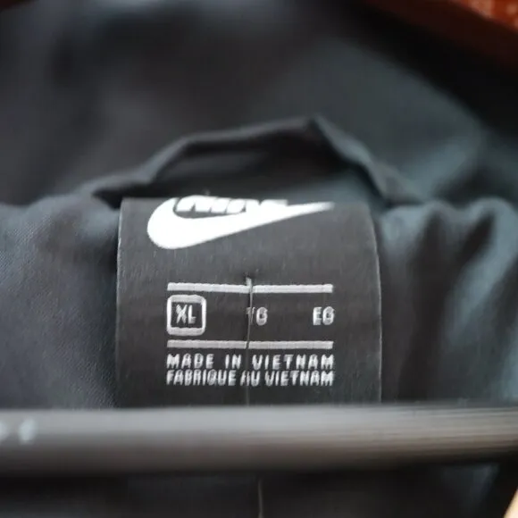 Nike Faux Fur Oversized Jacket Black White DM1759-010 Women's XL NWT MSRP $175