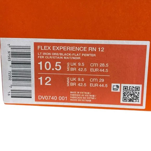 Nike Flex Experience Run 12 Men's Road Running Shoes Size 10.5