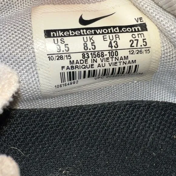 Nike Flex Train Aver Mens Running Shoes Size 9.5 Trainers Sneakers White &amp; Grey