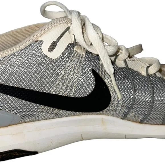 Nike Flex Train Aver Mens Running Shoes Size 9.5 Trainers Sneakers White &amp; Grey