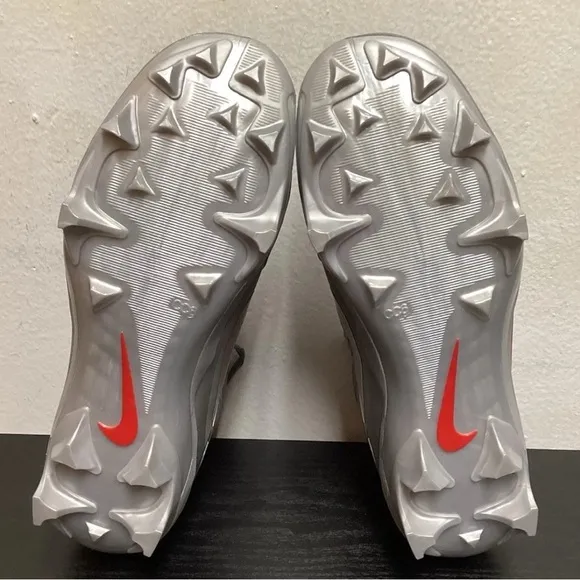 Nike Force Savage sz 14 Red/Grey Ohio State PE cleats NCAA Football Wow