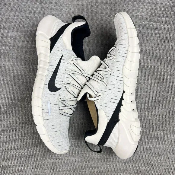 Nike Free RN 5.0 Next Nature Running Shoes Sail White Black CZ1884 010 Mens 8.5