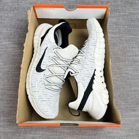 Nike Free RN 5.0 Next Nature Running Shoes Sail White Black CZ1884 010 Mens 8.5