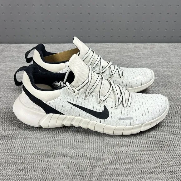 Nike Free RN 5.0 Next Nature Running Shoes Sail White Black CZ1884 010 Mens 8.5
