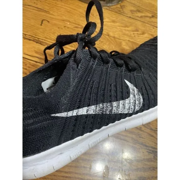 NIKE Free RN Flyknit 2020 Black Run Shoes 831069-001, Men's Sz 10