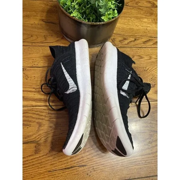 NIKE Free RN Flyknit 2020 Black Run Shoes 831069-001, Men's Sz 10