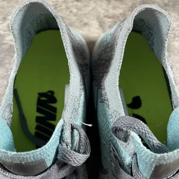 Nike Free RN Flyknit (GS) Girl's Size 4.5Y Running Shoes Gray Blue