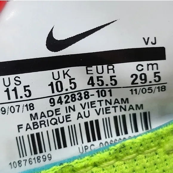 Nike Free Run Flyknit 2018 Men's Road Running Shoes Size 11.5