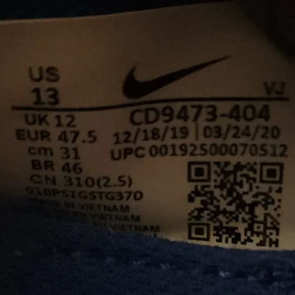 Nike Free TR8 Running Shoes Blue Men's Size 13
