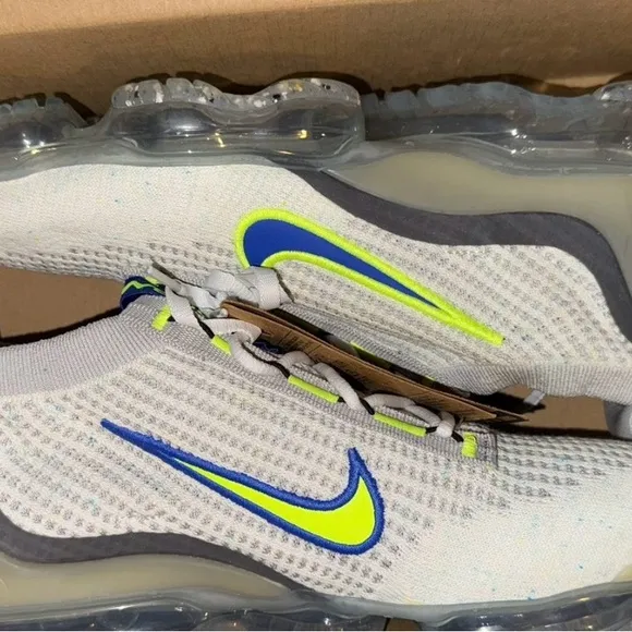 Nike Gray and Blue Athletic Shoes with Air Cushioning