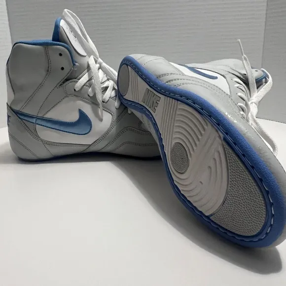 Nike Greco Supreme White Grey Blue Wrestling Shoes 316552-042 Womens Sz 11 rare