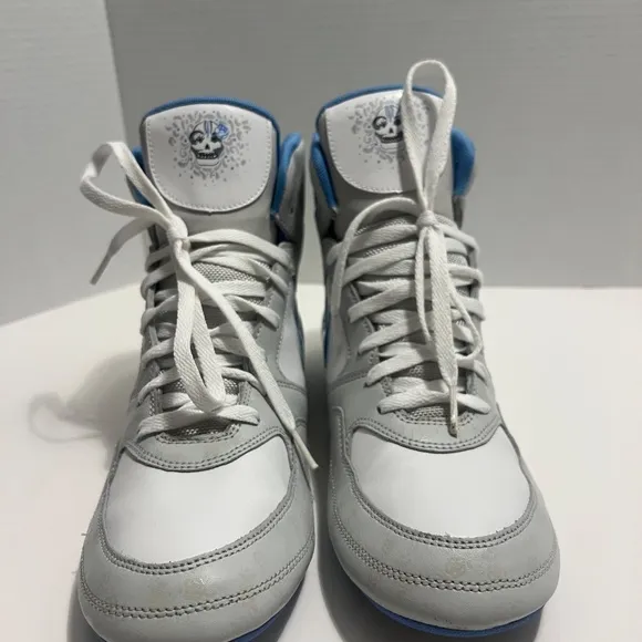 Nike Greco Supreme White Grey Blue Wrestling Shoes 316552-042 Womens Sz 11 rare