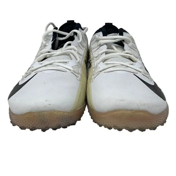 Nike Huarache 7 Turf Lacrosse Shoes Size Men's 12 White &amp; Black