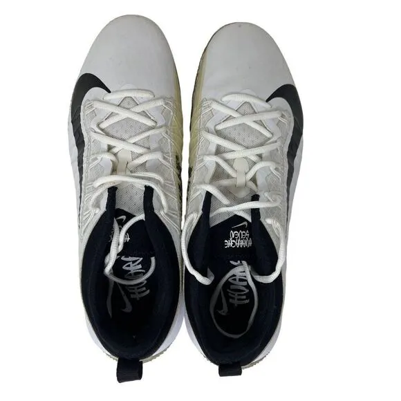 Nike Huarache 7 Turf Lacrosse Shoes Size Men's 12 White &amp; Black