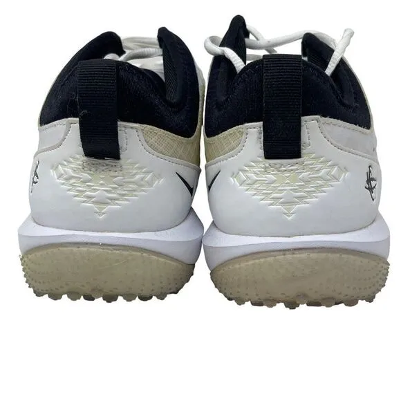 Nike Huarache 7 Turf Lacrosse Shoes Size Men's 12 White &amp; Black