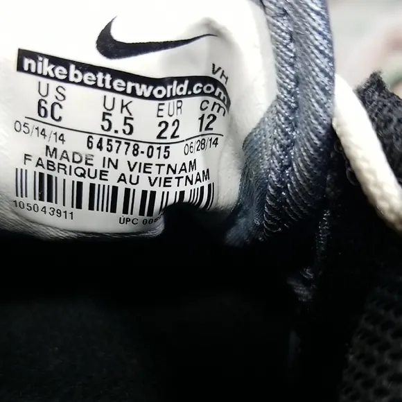 Nike Kids Black and Red And Different  Brands Of Sneakers Size 6C