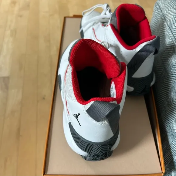 Nike kids Stay Local White and Red Athletic Shoes like new