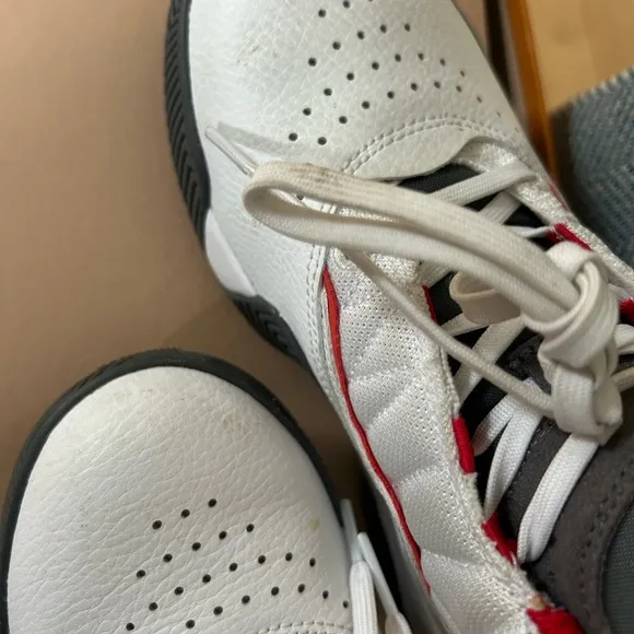 Nike kids Stay Local White and Red Athletic Shoes like new