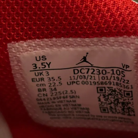Nike kids Stay Local White and Red Athletic Shoes like new