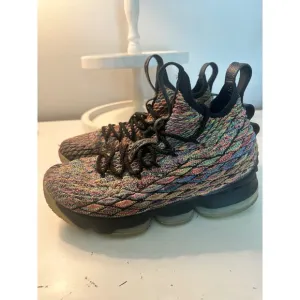 Nike LeBron 15 XV Multi-Color Knit Basketball Shoes Fruity Pebbles Size 8.5