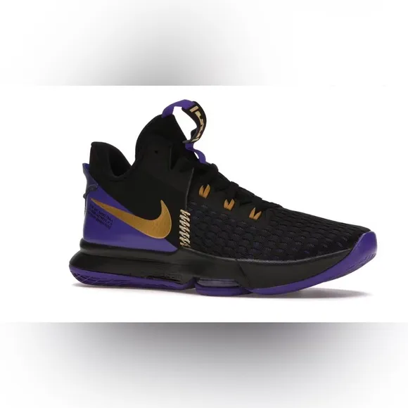 Nike Lebron Witness 5 Lakers - Size 7 Men's Black and Purple Athletic Shoes