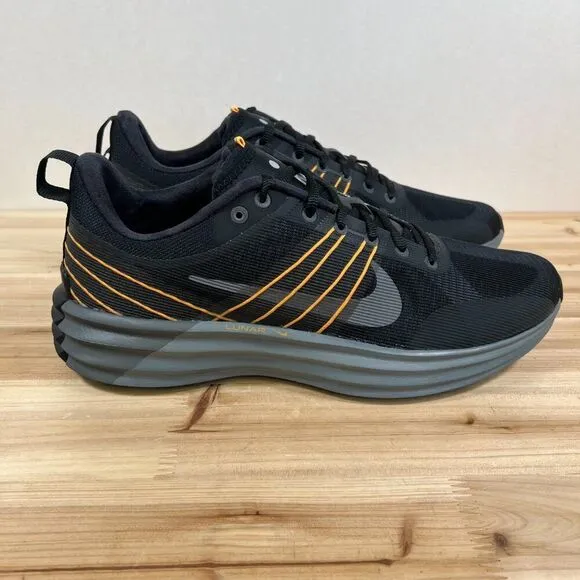 Nike Lunar Roam running shoes Mens 10.5 Black Smoke Grey Laser Orange NEW in Box