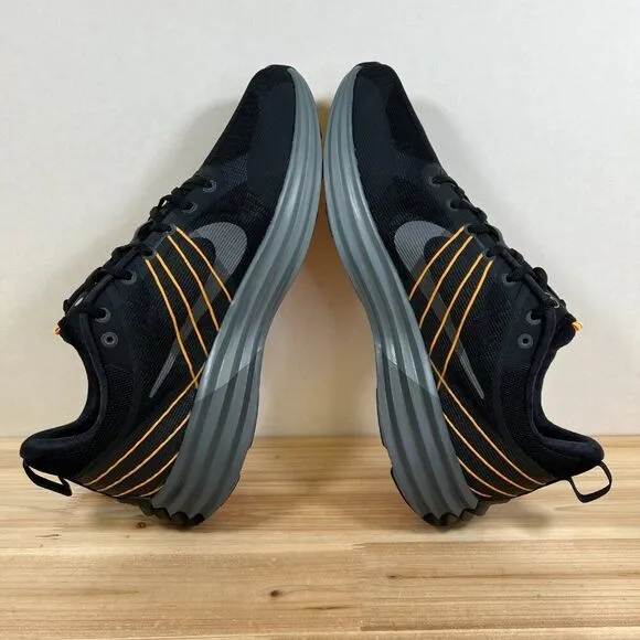 Nike Lunar Roam running shoes Mens 10.5 Black Smoke Grey Laser Orange NEW in Box